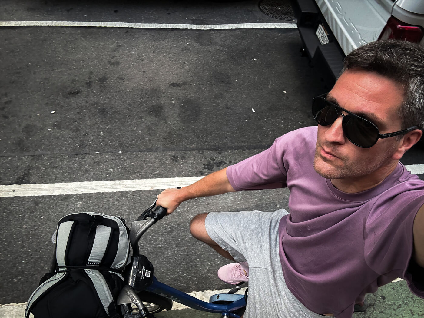 Portrait auf dem Fahrrad, New York